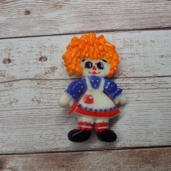 Hallmark Jewelry - Vintage 1970's Hallmark Plastic Raggedy Ann Pin